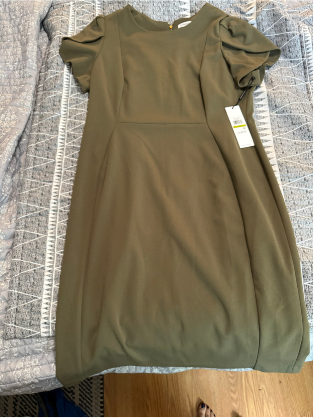 Women's Calvin Klein Olive Sheath Dress Size 14